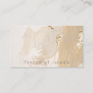 Gold Beige Rustic Business Card