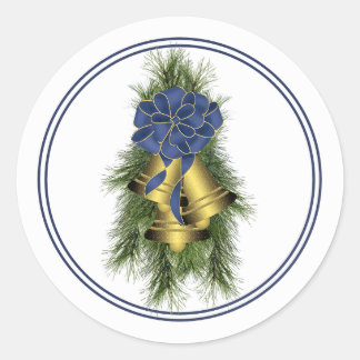 Gold Bells Holiday Sticker
