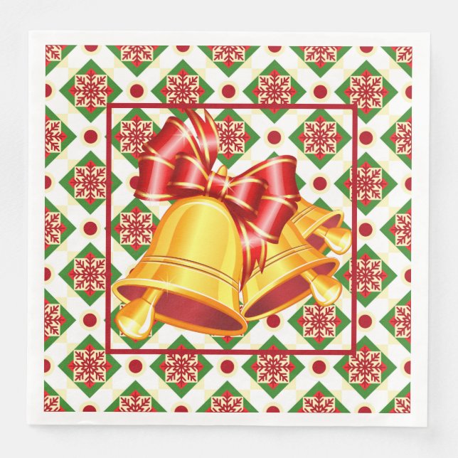 Gold Bells Napkin (Front)