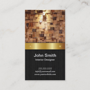Gold Belt Interior Designer Business Card