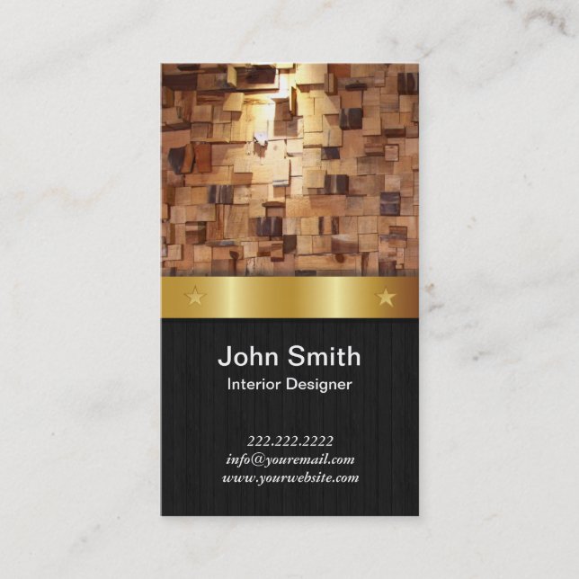 Gold Belt Interior Designer Business Card (Front)