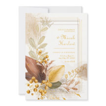Gold Berry Sienna Leaf Botanical Wedding