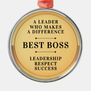 Gold Best Boss Winner Professional Business Award Metal Tree Decoration