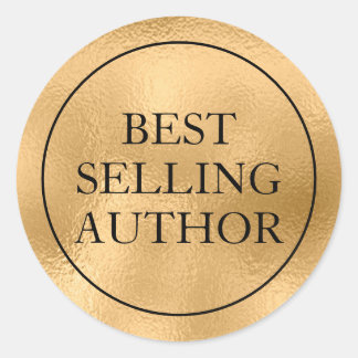 Gold Best Selling Author Classic Round Sticker