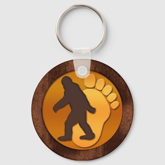 Gold Bigfoot Key Ring (Front)