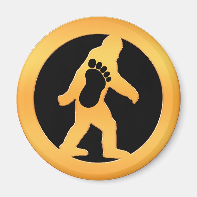 Gold Bigfoot Magnet (Front)