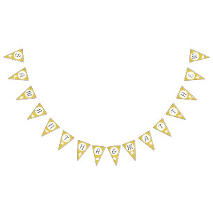 Gold Bird Silhouette Celebration Bunting