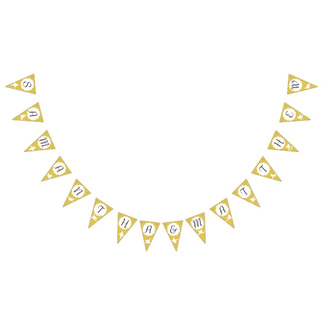 Gold Bird Silhouette Celebration Bunting (All)