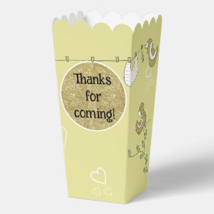 Gold Birds Baby Shower Favour Boxes