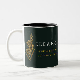Gold Birth Flower Custom Mug - August Gladiolus