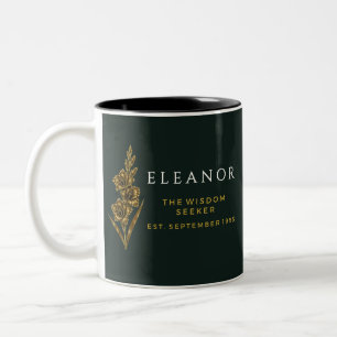 Gold Birth Flower Custom Mug - September Aster