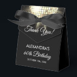 Gold Birthday Party 70's Disco Ball Thank You Favour Box<br><div class="desc">Elevate your 60th birthday celebration with our Gold 70th Birthday Party 70's Disco Ball Favour Box. This favour box captures the essence of the disco era, making it the perfect choice for a disco-themed bash or any event where you want to infuse a touch of '70s magic. In a dazzling...</div>