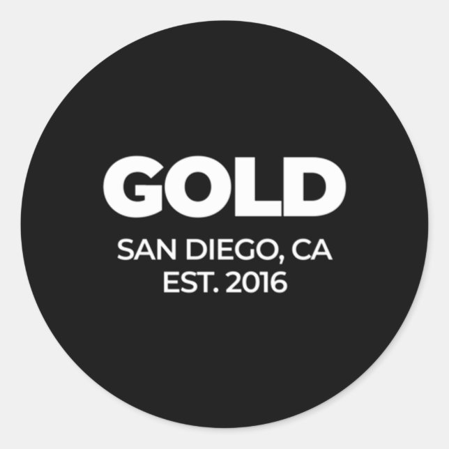 Gold Bjj Og Collection Classic Round Sticker (Front)