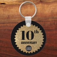 Gold Black 10th anniversary Employee Gift Logo