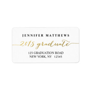 Gold Black 2015   Graduation Address Label