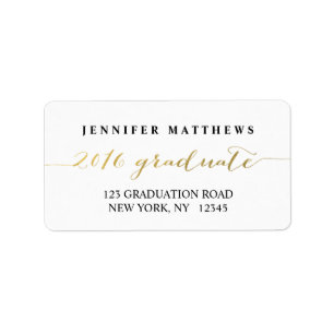 Gold Black 2016   Graduation Address Label
