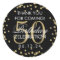 Gold Black 50 Birthday Thank You Glitter Confetti