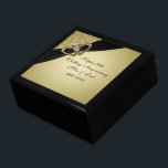 Gold Black 50th Wedding Anniversary Gift Box<br><div class="desc">A Digitalbcon Images Design featuring an elegant gold and black colour theme combined with elegant 50th Wedding Anniversary elements in this one-of-a-kind "Gold Black 50th Wedding Anniversary" Gift Box. This elegant and attractive design comes complete with customisable text lettering to make this a truly memorable addition to your anniversary celebration....</div>