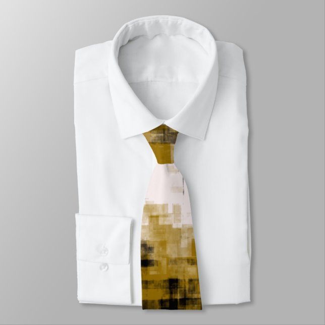 Gold Black and White Tie (Tied)