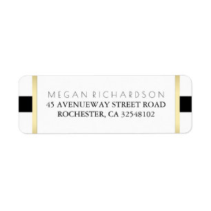 Gold Black and White Wedding