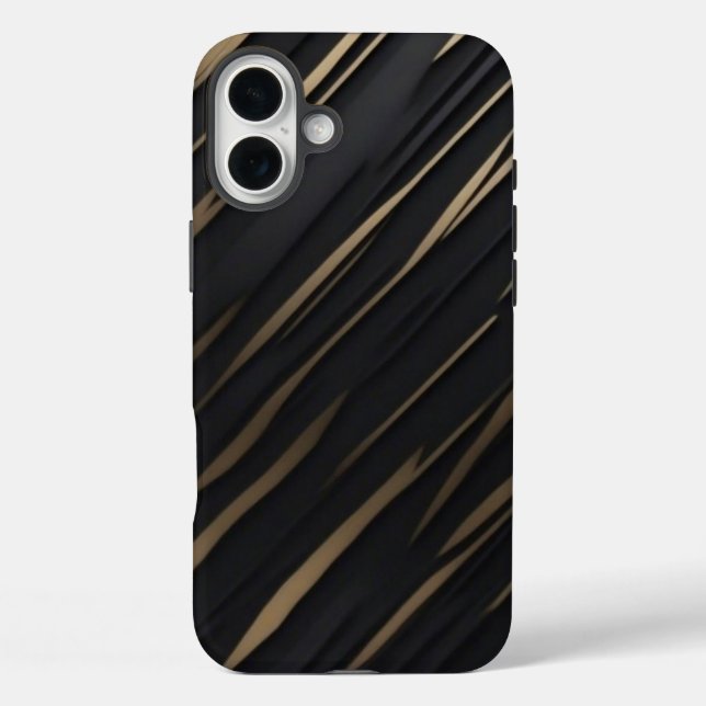 Gold Black Apple iPhone Case (Back)