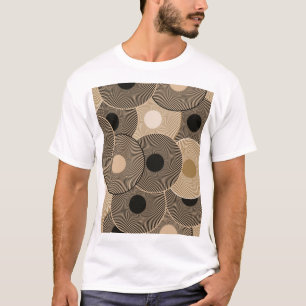 Gold Black Arc Wheels: Abstract T-Shirt