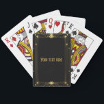 Gold & Black Art Deco Gatsby Roaring 20's Vintage Playing Cards<br><div class="desc">Gold & Black Art Deco Gatsby Roaring 20's Vintage Playing Cards. Matching items available.</div>