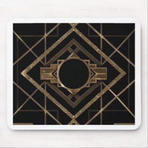gold, black,art deco, nouveau,vintage,elegant mouse mat