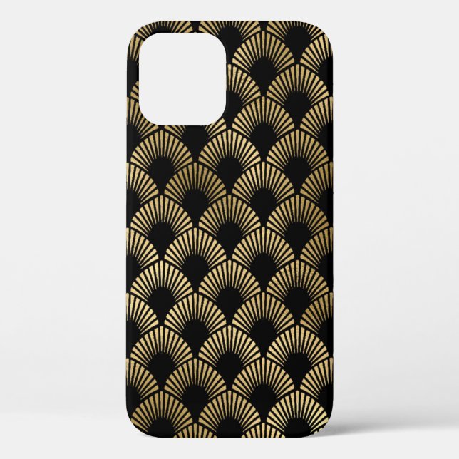 gold black art deco pattern Case-Mate iPhone case (Back)