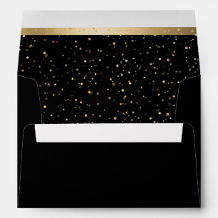 Gold & Black Beautiful Elegant Wedding Envelope