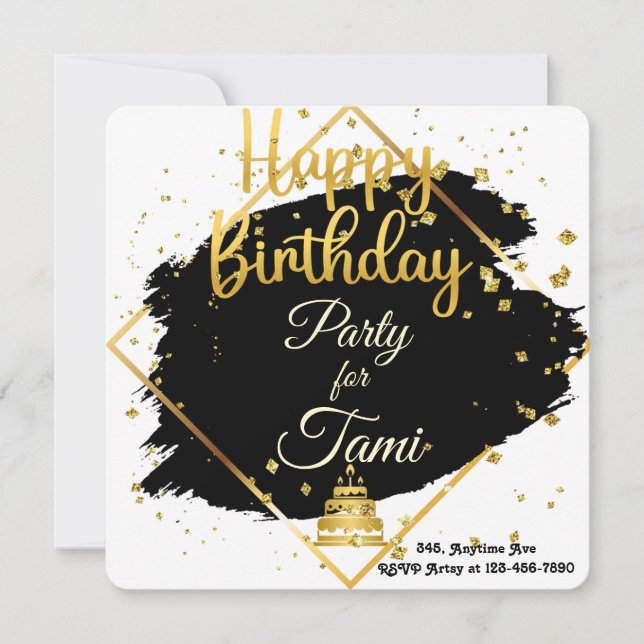 Gold & Black Birthday  (Front)