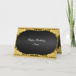 Gold Black Card Happy Birthday