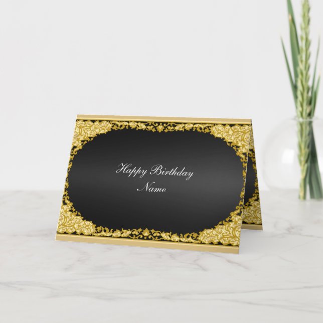Gold Black Card Happy Birthday (Front)