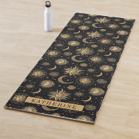 Gold Black Celestial Sun Moon Star Exercise