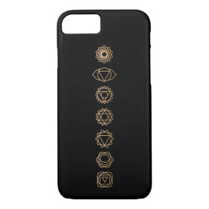 Gold Black Chakras Spiritual iPhone 8/7 Case