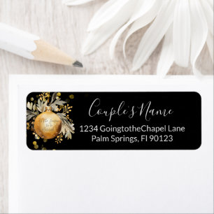 Gold Black Christmas Wedding