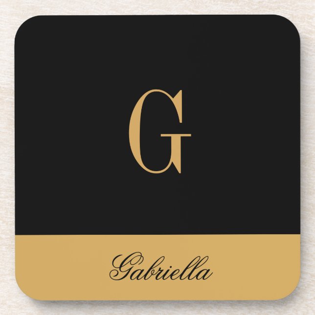 Gold Black Coaster (Front)