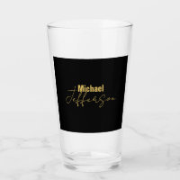 Gold black colour elegant modern minimalist name