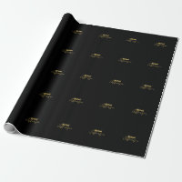 Gold black colour elegant modern minimalist name
