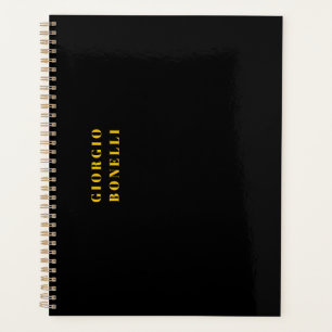 Gold & Black Colour Minimalist Personal Modern Nam Planner