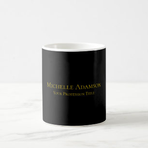 Gold & Black Colour Professional Plain Modern Coffee Mug