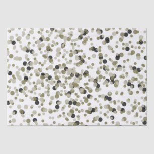 Gold Black Confetti Dots Tissue Paper