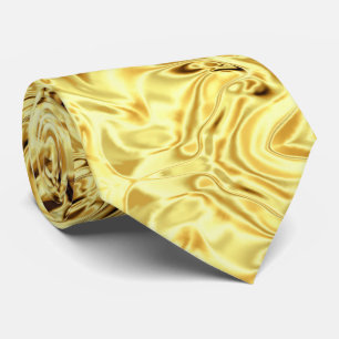 Gold Black Crinkle Pretty Tie