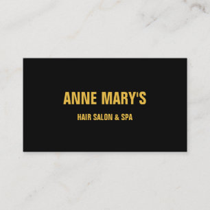 Gold Black Custom Colour Hair Salon Spa Makeup Coo Business Card