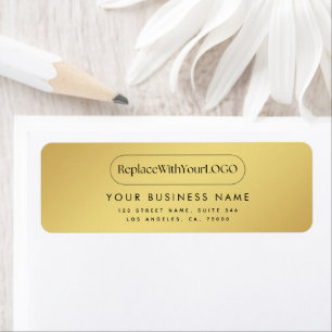 Gold & Black Custom Long Horizontal Company Logo