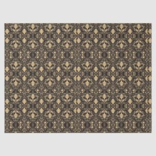 Gold Black Demask Goth Lace Pattern 2 Decoupage Tissue Paper