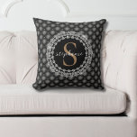 Gold Black Diamonds Monogram Tufted Elegant Luxury Cushion<br><div class="desc">Gold Black Diamonds Monogram Tufted Elegant Luxury Car Floor Mat. Ultra luxurious design with black tufted background look. The design includes a customisable monogram and name surrounded by beautiful sparkly diamonds. Great to get your bling on!</div>