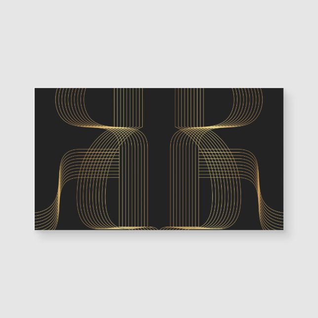 Gold, black, elegant, cool, unique trendy line art (Front)
