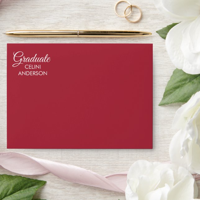 Gold & Black Elegant Graduation Envelopes  (Wedding)
