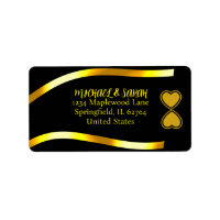 Gold & Black Elegant Modern Wedding Anniversary